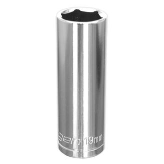 Sealey S0675 WallDrive&amp;reg; Socket 19mm Deep 1/2"Sq Drive