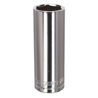 Sealey S0676 WallDrive&amp;reg; Socket 21mm Deep 1/2"Sq Drive