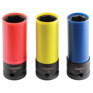 Expert 1/2in Drive Deep Impact Socket Set, 3 Piece