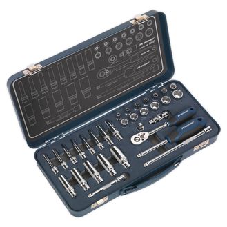Sealey AK27480 Socket Set 32pc 1/4"Sq Drive Lock-On&amp;trade; 6pt Metric