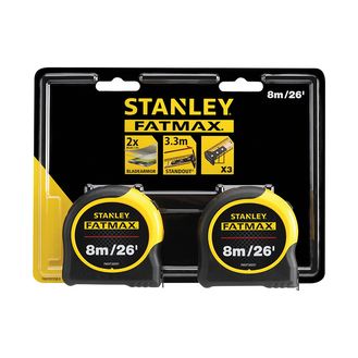STANLEY® FatMax® Classic Tape Twin Pack 8m/26ft (Width 32mm)