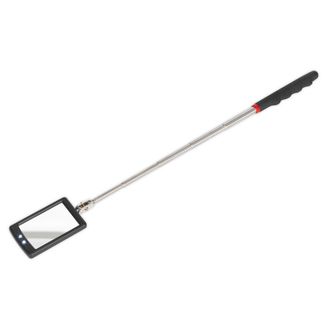 Sealey S0948 Telescopic Inspection Mirror 65 x 40mm with 2 LEDs