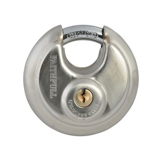 Faithfull Stainless Steel Discus Padlock 70mm