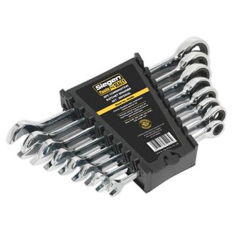 Sealey S0984 Combination Ratchet Spanner Set 8pc Imperial