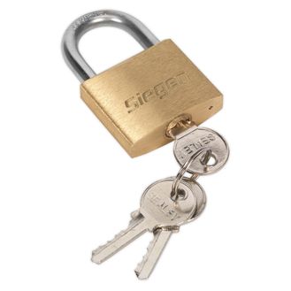 Sealey S0987 Brass Body Padlock with Brass Cylinder 40mm