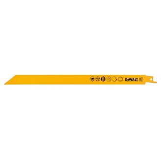 DEWALT Bi-Metal Reciprocating Blade for Metal Rubber &amp; Fibreglass 305mm (Pack 5)