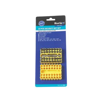 BlueSpot Tools Security Bit Set, 33 Piece