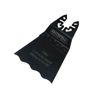 Faithfull Multi-Functional Tool CrV Serrated Wavy Edge Saw Blade 68mm