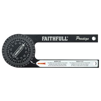 Faithfull Prestige Mitre Saw Protractor Black Aluminium