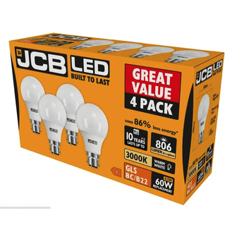 JCB S15143 GLS BC B22 3000k Warm White