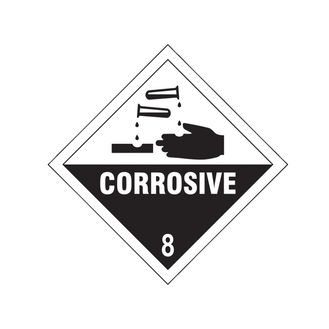 Scan Corrosive 8 - Self Adhesive Vinyl Sign 100 x 100mm