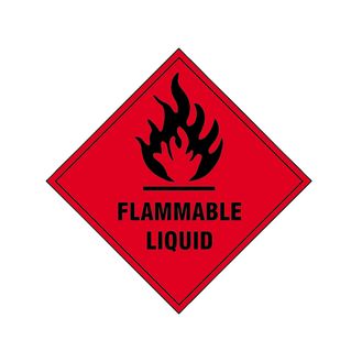 Scan Flammable Liquid - Self Adhesive Vinyl Sign 100 x 100mm