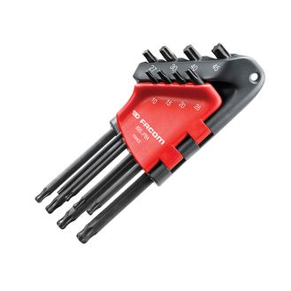 Facom Long Metric Head TORX Hex Key Set of 8 (TX10-TX45)