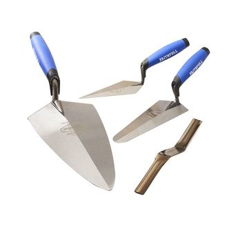 Faithfull Prestige Professional Brick Trowel Set, 4 Piece