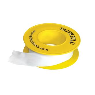 Faithfull P.T.F.E Gas Tape 12mm x 5m White (Pack 10)