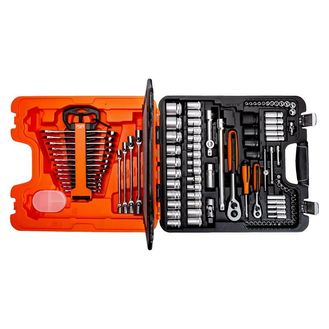 Bahco S108 1/4in &amp; 1/2in Drive Socket &amp; Combination Spanner Set, 108 Piece