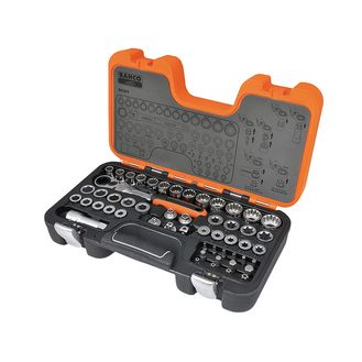 Bahco S530T 1/2in Drive Pass-Through Socket Set, 53 Piece