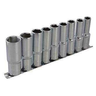 BlueSpot Tools 1/2in Drive Deep Socket Set, 9 Piece