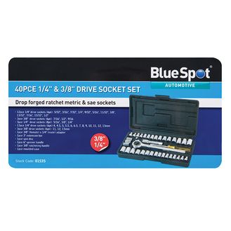 BlueSpot Tools Mixed Drive Socket Set, 40 Piece