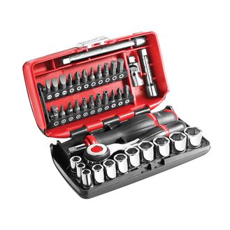 Facom 1/4in Drive Socket Set, 38 Piece