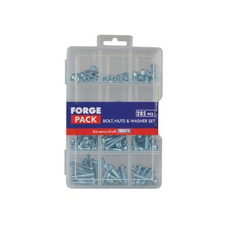 ForgeFix Hexagon Bolt Nut &amp; Washer Kit ForgePack 285 Piece