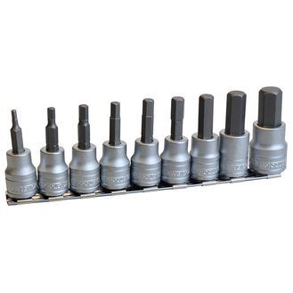 Teng M3812 Socket Clip Rail Hex Socket Metric 3/8in Drive