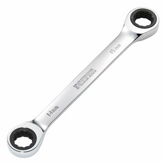 Draper 27738 Draper HI-TORQ&amp;#174; Metric Double Ratchet Ring Spanner, 14 x 15mm