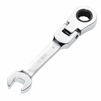 Draper 27949 Draper HI-TORQ&amp;#174; Metric Stubby Flexible Head Ratchet Combination Spanner, 8mm