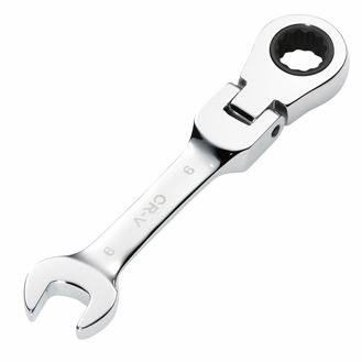 Draper 27964 Draper HI-TORQ&amp;#174; Metric Stubby Flexible Head Ratchet Combination Spanner, 9mm