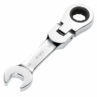 Draper 27966 Draper HI-TORQ&amp;#174; Metric Stubby Flexible Head Ratchet Combination Spanner, 11mm