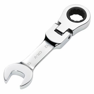 Draper 27968 Draper HI-TORQ&amp;#174; Metric Stubby Flexible Head Ratchet Combination Spanner, 12mm