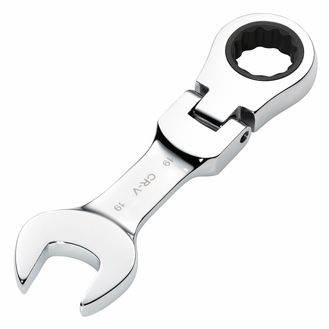 Draper 27981 Draper HI-TORQ&amp;#174; Metric Stubby Flexible Head Ratchet Combination Spanner, 19mm