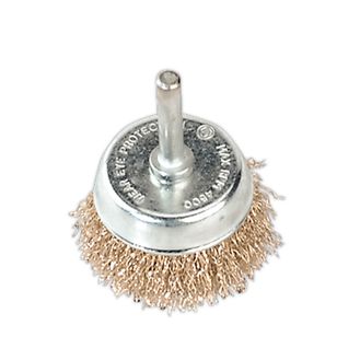 Sealey SCB50 Wire Cup Brush &amp;#8709;50mm with 6mm Shaft