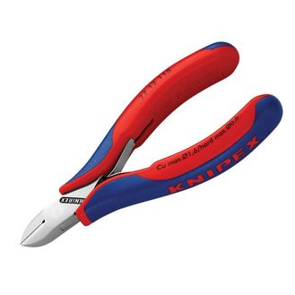 Knipex Electronics Diagonal Cut Pliers - Round Bevelled 115mm