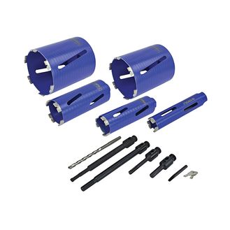 Faithfull Diamond Core Drill Kit &amp; Case Set of 11