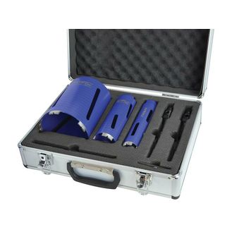 Faithfull Diamond Core Drill Kit &amp; Case Set of 7