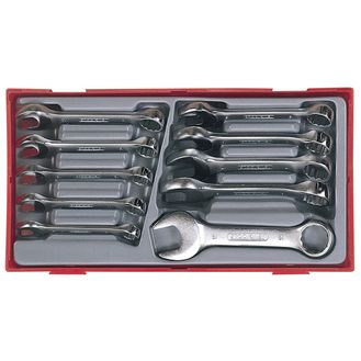 Teng TT6010M Metric Midget Combination Spanner Set, 10 Piece