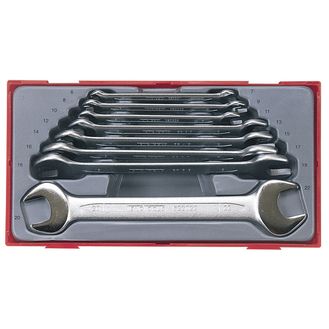 Teng TT6208 Metric Open End Spanner Set, 8 Piece