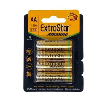 Extrastar JR6P-4B S/Duration Znc Batteries 1.5v Aa