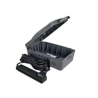 Masterplug Weatherproof Box with 10m 240V 4-Way Bar
