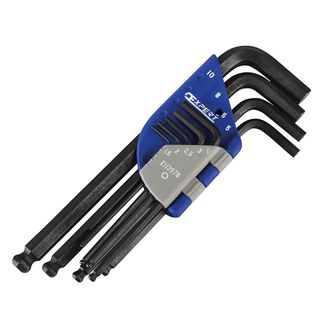 Expert Metric Ball End Hexagon Key Long Arm Set, 9 Piece