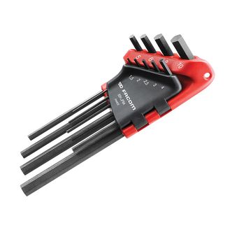 Facom 83H.JP9A Metric Hexagon Key Long Arm Set, 9 Piece