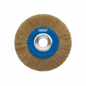 Draper 08067 Brassed Steel Bench Grinder Wire Wheel Brush, 200 x 31.75mm