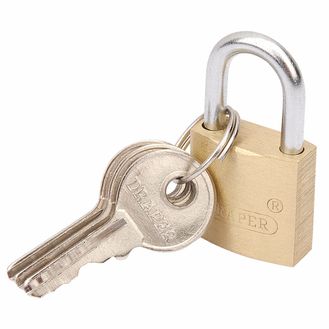Draper 09520 DIY Series 20mm Brass Cylinder Padlock