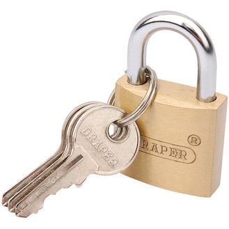 Draper 09521 DIY Series 25mm Brass Cylinder Padlock