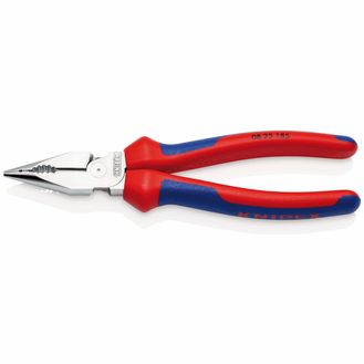 Draper 13181 KNIPEX 08 25 185 SB Needle-Nose Combination Pliers with multi-component grips chrome-plated, 185mm