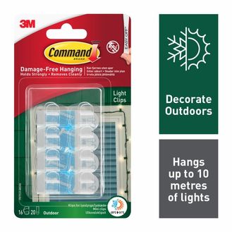 Command™ 7100109025 Outdoor Light Clips Value Pack