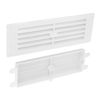 Securit S3247 Plastic Louvre Vent White Remove Fly