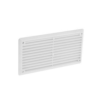 Securit S3256 Plastic Louvre Vent White Fixed Fly