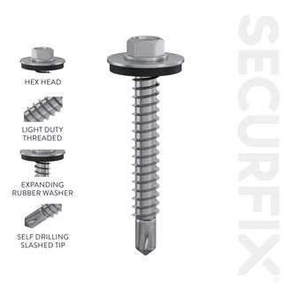 Securfix T11334C Self Drilling Roofing Screws
